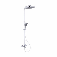 Душова система універсальна Qtap Sloup термостатична на три споживача (з виливом) QTSLO51103OC48217 Chrome, фото