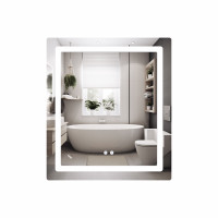 Дзеркало Lidz Kubis 700х800 з LED-підсвічуванням Touch, з антизапотіванням, з димером, рег. яскравості LD78LF9047080, фото