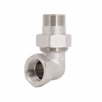 Згін-американка Thermo Alliance Forte 3/4"ВЗ нікельований, кутовий, під плоску прокладку TAFG191W20, фото